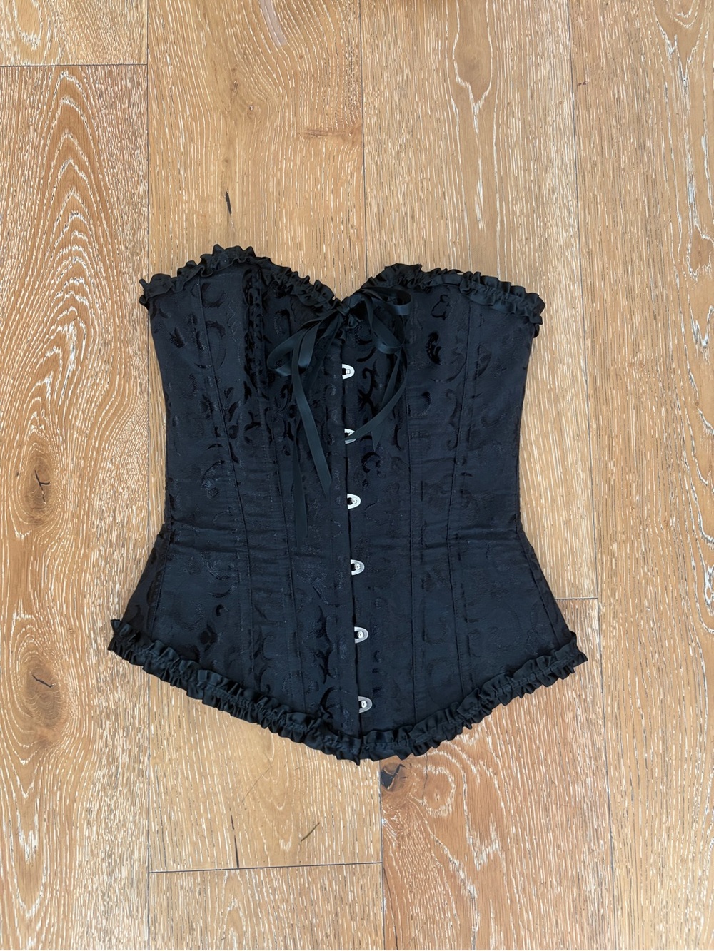 Black Lace-Up Corset